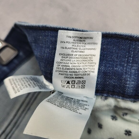 Lucky Brand 221 Straight Jeans Mens 36x32 Blue Denim Stretch Cotton Whiskered - Picture 13 of 13